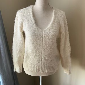 Winter White Furry Sweater